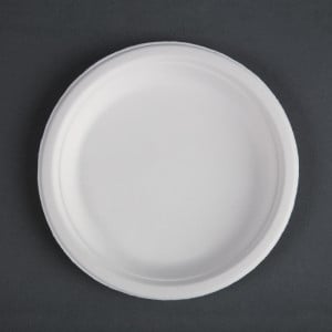 Assiettes en Bagasse Compostables 18 cm - Lot de 50