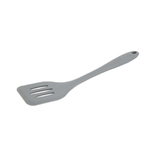 Spatule Ajourée Grise en Silicone Haute Température - 29,5 cm