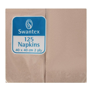 Serviettes Kraft Compostables Pré-pliées 2 Plis 400 x 400 mm - Lot de 2000