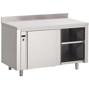 Armoire Chauffante en Inox avec Dosseret - L 2000 x P 700mm