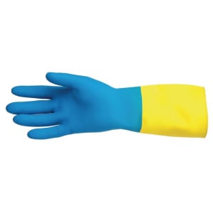 Gants Étanches Protection Chimique Légère Bleus et Jaunes Mapa 405 - Taille L