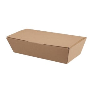 Boîtes Alimentaires Kraft Compostables - L 250mm - Lot de 150