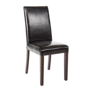 Chaises En Simili Cuir Noires - Lot de 2