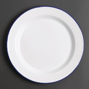 Assiette Plate En Acier Émaillé 245Mm - Lot De 6