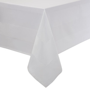 Nappe Blanche Bande De Satin 1370 X 2280Mm