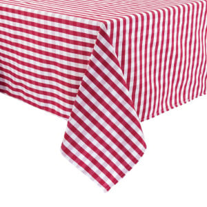 Nappe Carrée À Carreaux Rouges En Polyester 1320 X 1320Mm