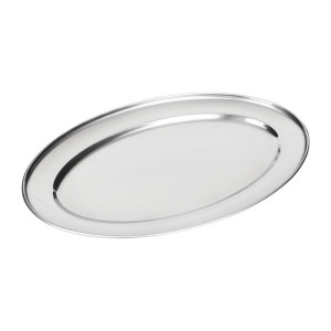 Plat De Service Ovale Inox - 407mm