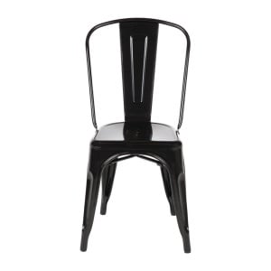 Chaises Bistro en Acier - Noir - Lot de 4