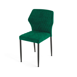 Chaise Empilable Louis - Verte en Velours