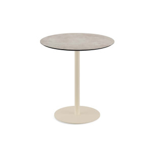 Table Bistrot Urban Piètement Sable et Plateau Moonstone - Ø 70 cm