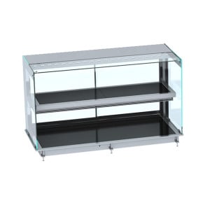 Vitrine Chauffante Drop-In avec Plaque Vitrocéramique - L 1440 x P 720 mm