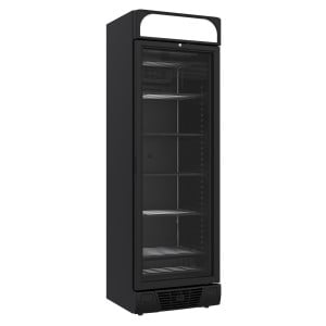 Armoire Réfrigérée Négative Noire - 1 Porte Vitrée - 382 L