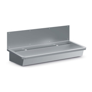 Evier Inox avec Bouchon de Vidange et Couvecle Anti-éclaboussures - L 1200 x P 468 mm