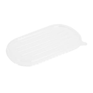 Couvercle PET pour Barquette Ovale en Bagasse - Lot de 100