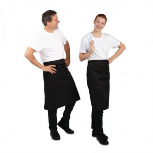 Tablier De Serveur Standard Noir 1000 X 700 Mm - Whites Chefs Clothing -  Fourniresto - Fourniresto