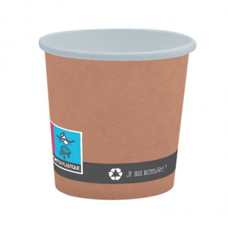 Gobelet café en carton blanc recyclable –