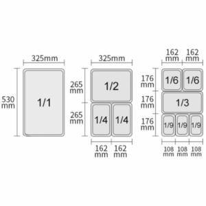 Bac Gastronorme GN 1/9 - 0,6 L - P 65 mm FourniResto - 2