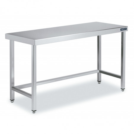 Table Inox Centrale 2400x700 avec Renforts Distform - 1