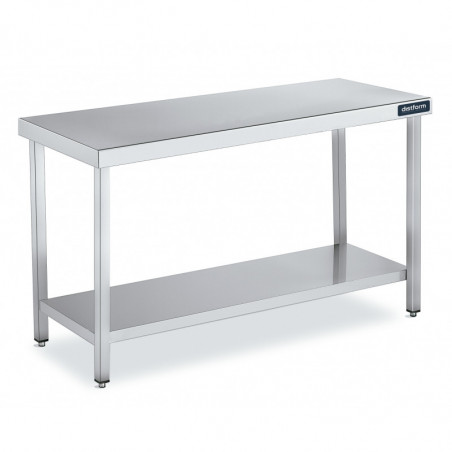 Table Inox Centrale 1000x900 avec Etagère Distform - 1