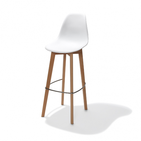 Tabouret de Bar Keeve - Blanc VEBA - 1