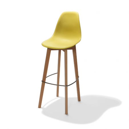 Tabouret de Bar Keeve - Jaune VEBA - 1