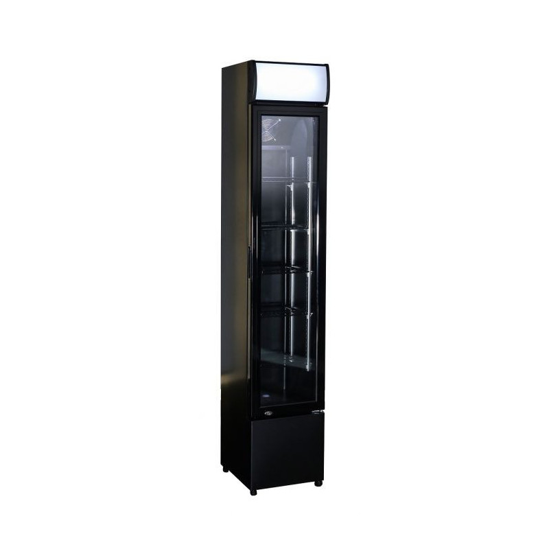 MEDI SANTE Frigo vitrine à boissons armoire réfrigérée, 1 porte vitrée,  frigo professionnel 380L - 595x614x1805 (Black) : : Gros  électroménager