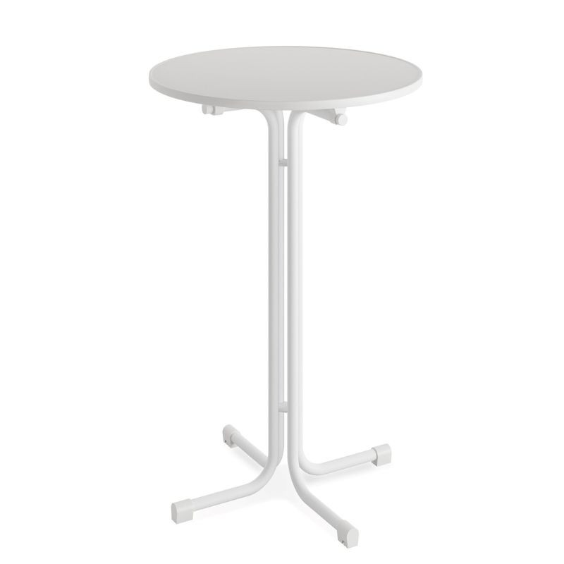 Table haute mange debout blanc 80cm 